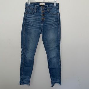 Madewell 10” High-Rise Skinny Jeans Raw Hem